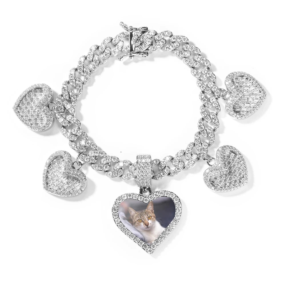 Heart Photo Charm Bracelet